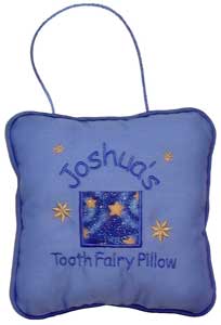 Blue Starry Night Tooth Fairy Pillow